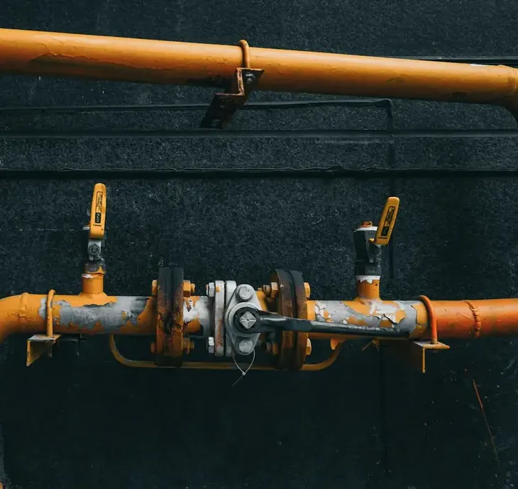 Pipework and valves after a repair