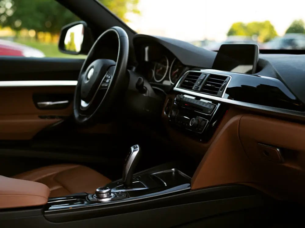 Clean leather interior